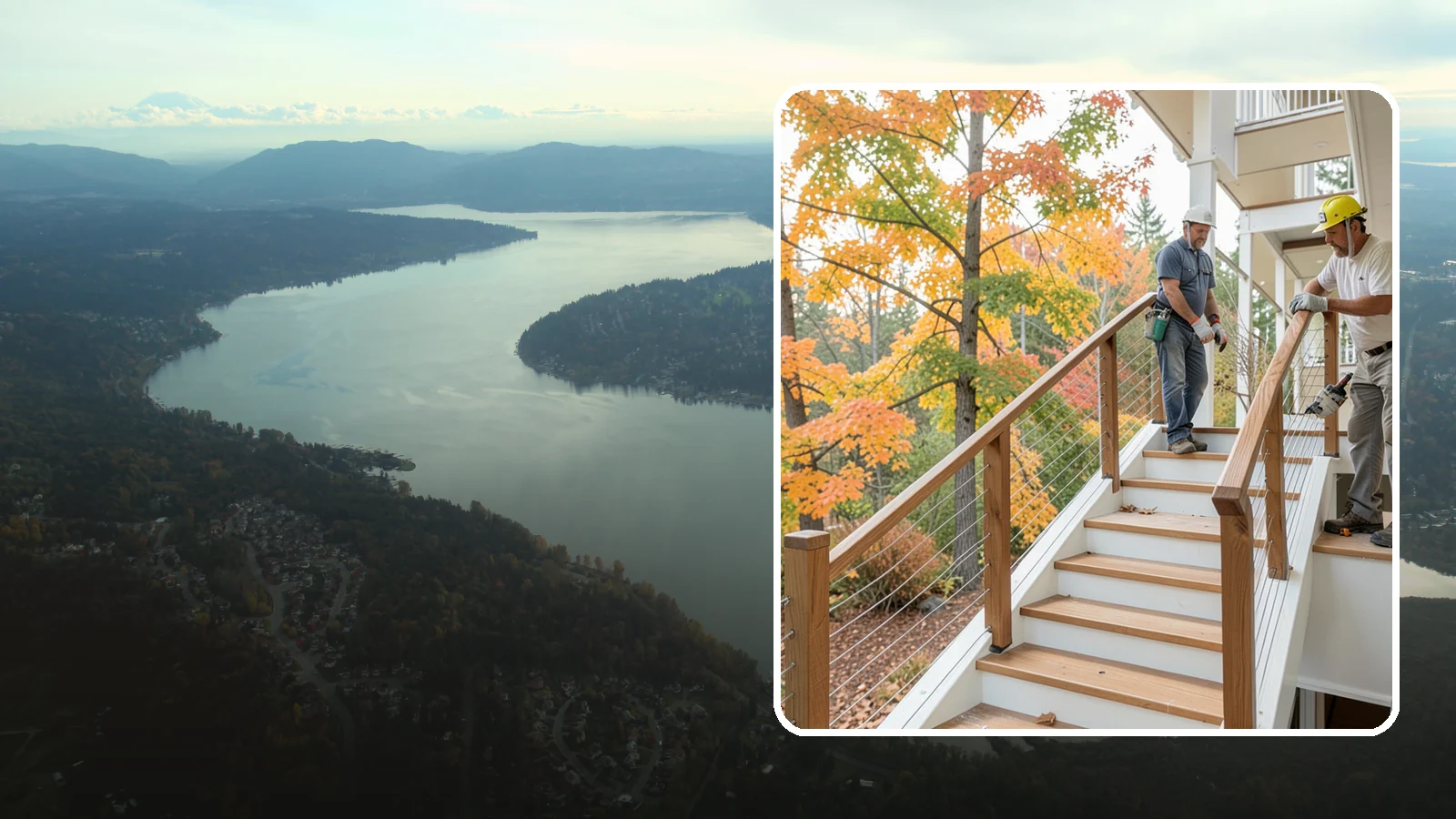 Cable Railing Installation in Sammamish, King County, WA - Modern stainless cable railings that preserve views while meeting safety codes.