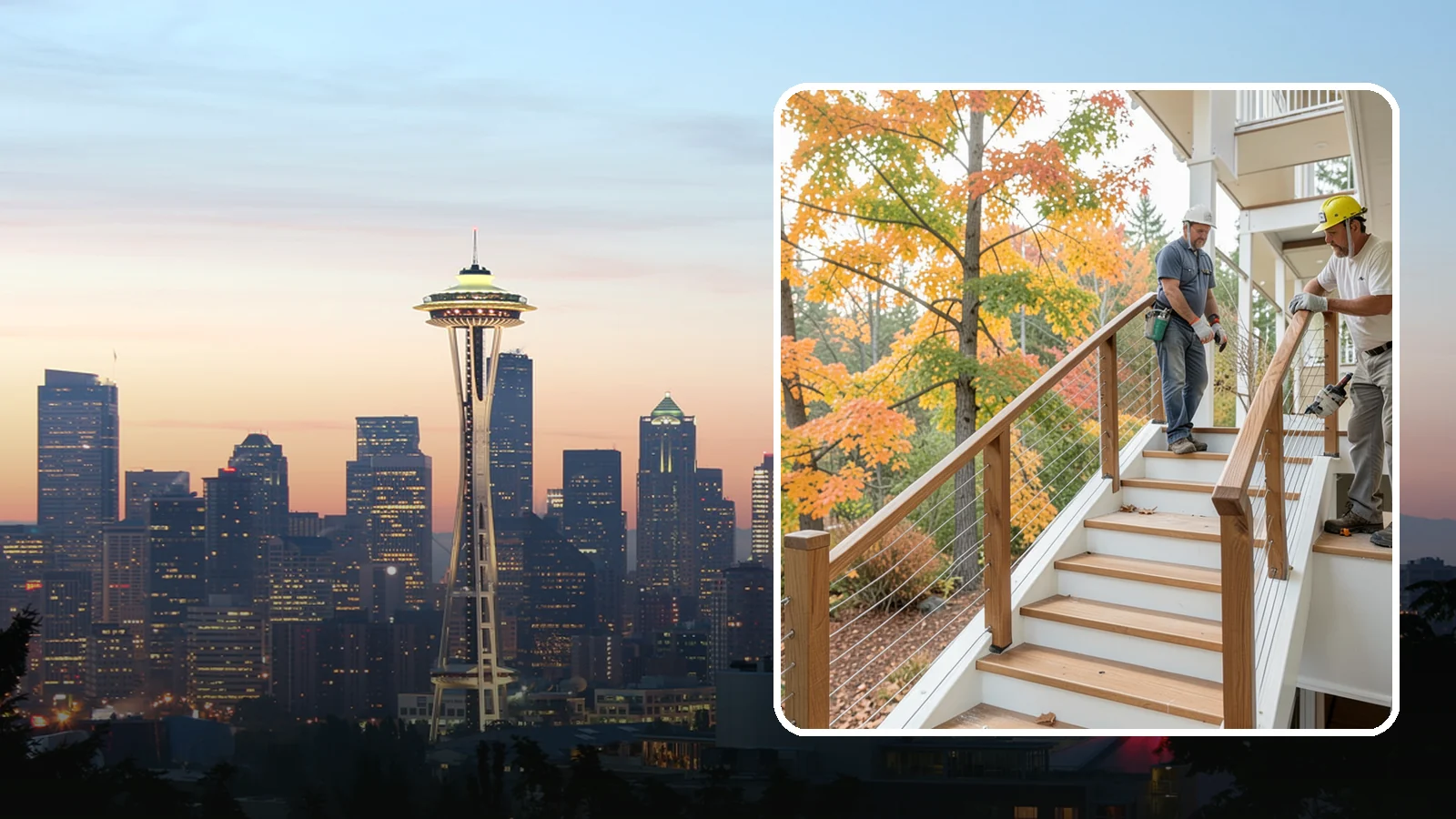 Cable Railing Installation in Seattle, King County, WA - Modern stainless cable railings that preserve views while meeting safety codes.