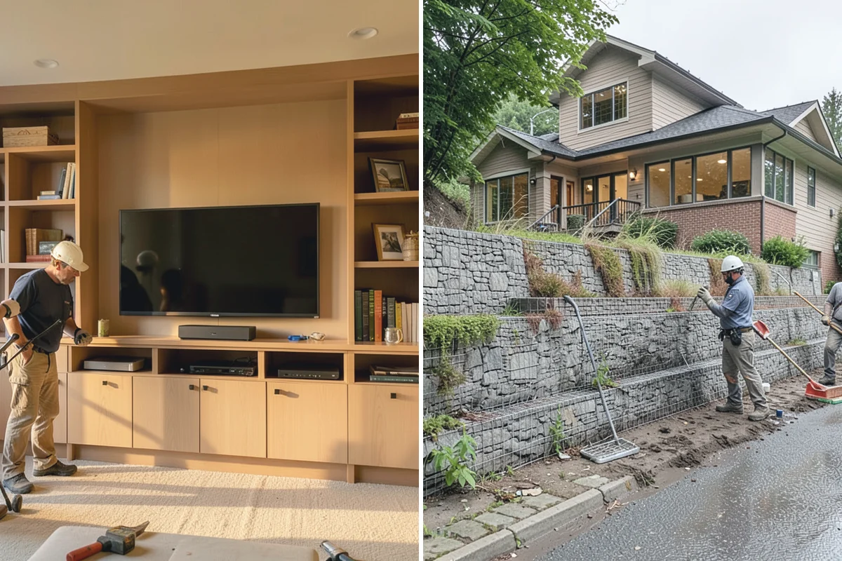 Cable Railing Installation in Woodinville, King County, WA - Install and reinforce posts for cable tension