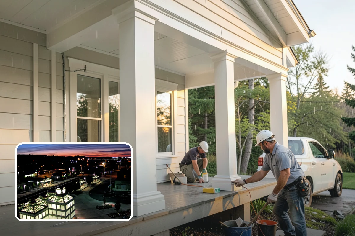 Carbon Fiber Wall Reinforcement in Auburn, King County, WA - Bowing walls stabilized against further inward movement