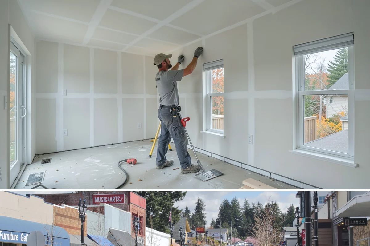 Carbon Fiber Wall Reinforcement in Bothell, King County, WA - Carbon fiber reinforcement installs year-round indoors, and addressing bowing before winter helps the wall resist wet-season soil...