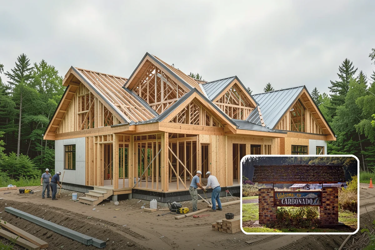 Carbon Fiber Wall Reinforcement in Carbonado, Pierce County, WA - Bowing walls stabilized against further inward movement