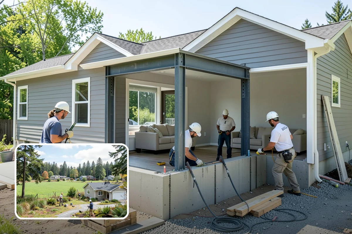 Carbon Fiber Wall Reinforcement in Lyman, Skagit County, WA - Bowing walls stabilized against further inward movement