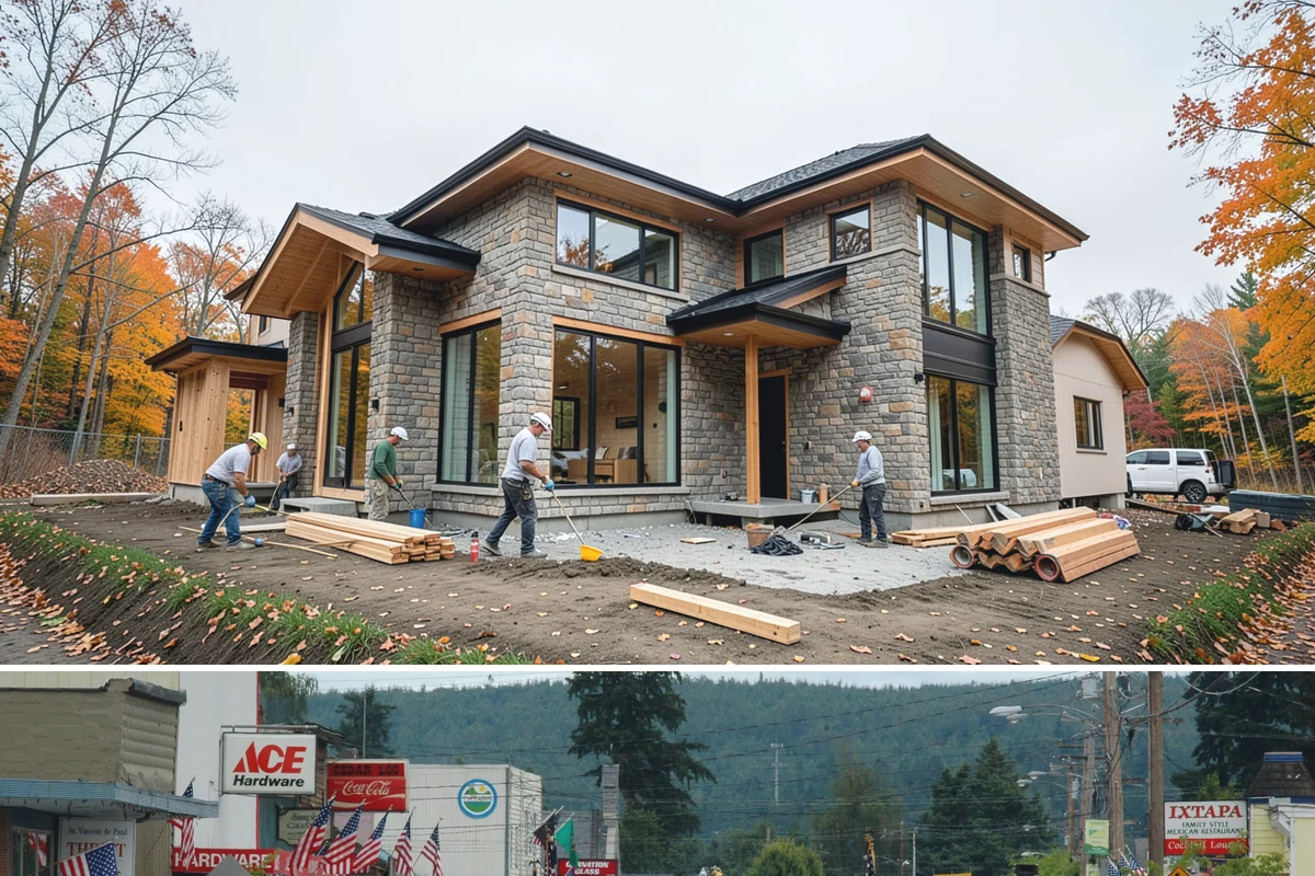 Carport Construction in Carnation, King County, WA - Footings and roofing go in best during dry weather, making summer the ideal window for a carport build.