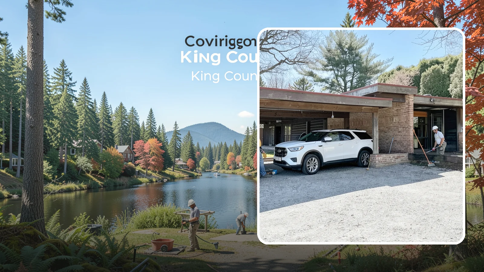 Carport Construction in Covington, King County, WA - An open-sided covered structure that shelters vehicles, boats, or equipment.