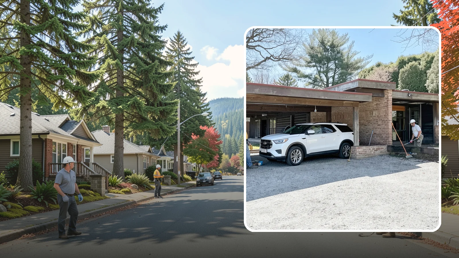 Carport Construction in Hunts Point, King County, WA - An open-sided covered structure that shelters vehicles, boats, or equipment.