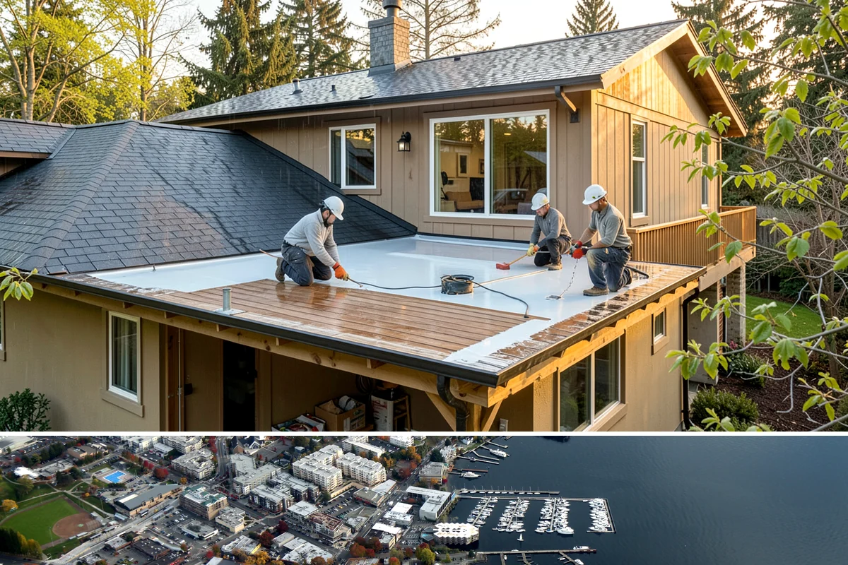 Carport Construction in Kirkland, King County, WA - Footings and roofing go in best during dry weather, making summer the ideal window for a carport build.