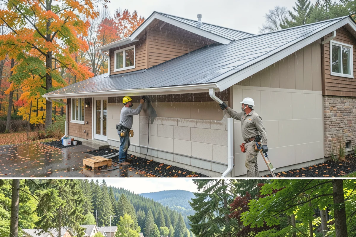 Carport Construction in Lake Forest Park, King County, WA - Footings and roofing go in best during dry weather, making summer the ideal window for a carport build.