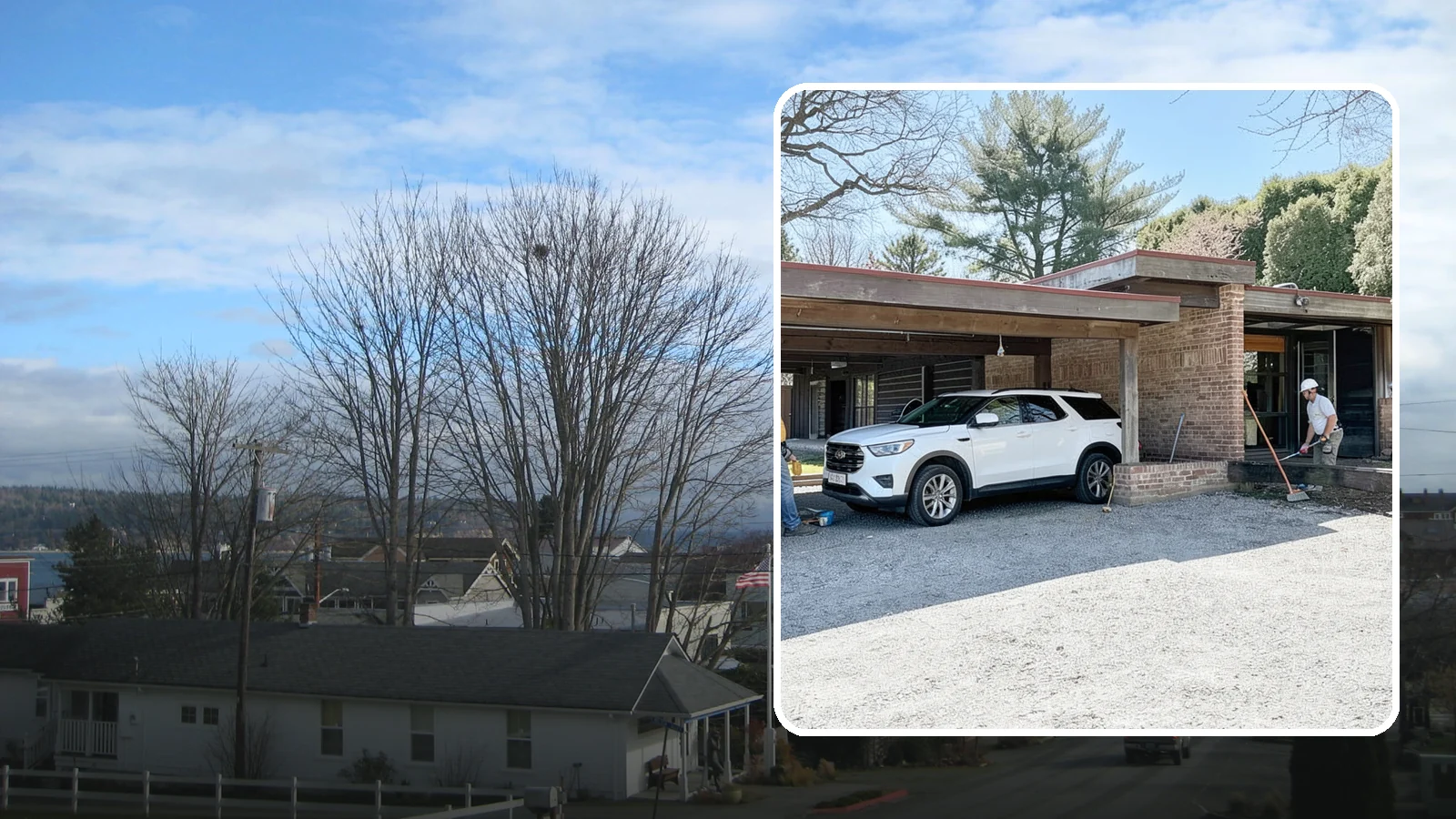 Carport Construction in Langley, Island County, WA - An open-sided covered structure that shelters vehicles, boats, or equipment.