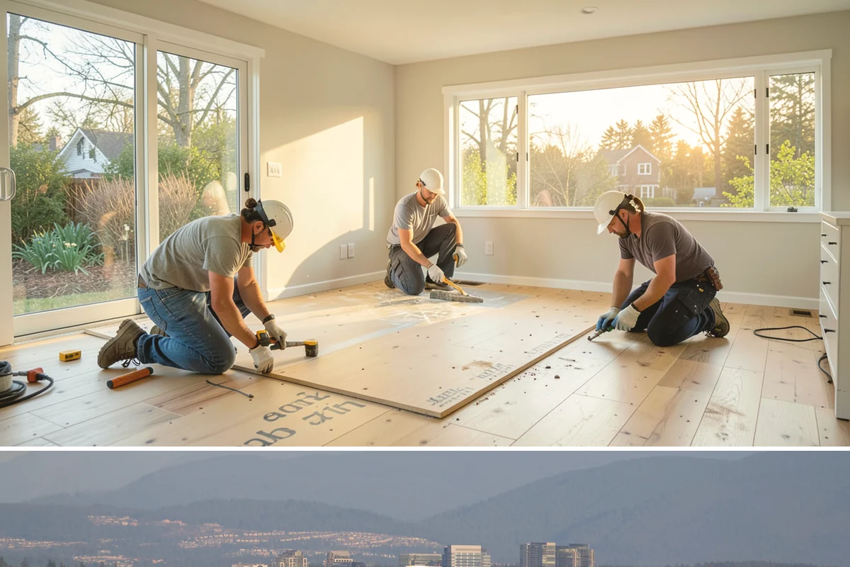 Carport Construction in Medina, King County, WA - Footings and roofing go in best during dry weather, making summer the ideal window for a carport build.