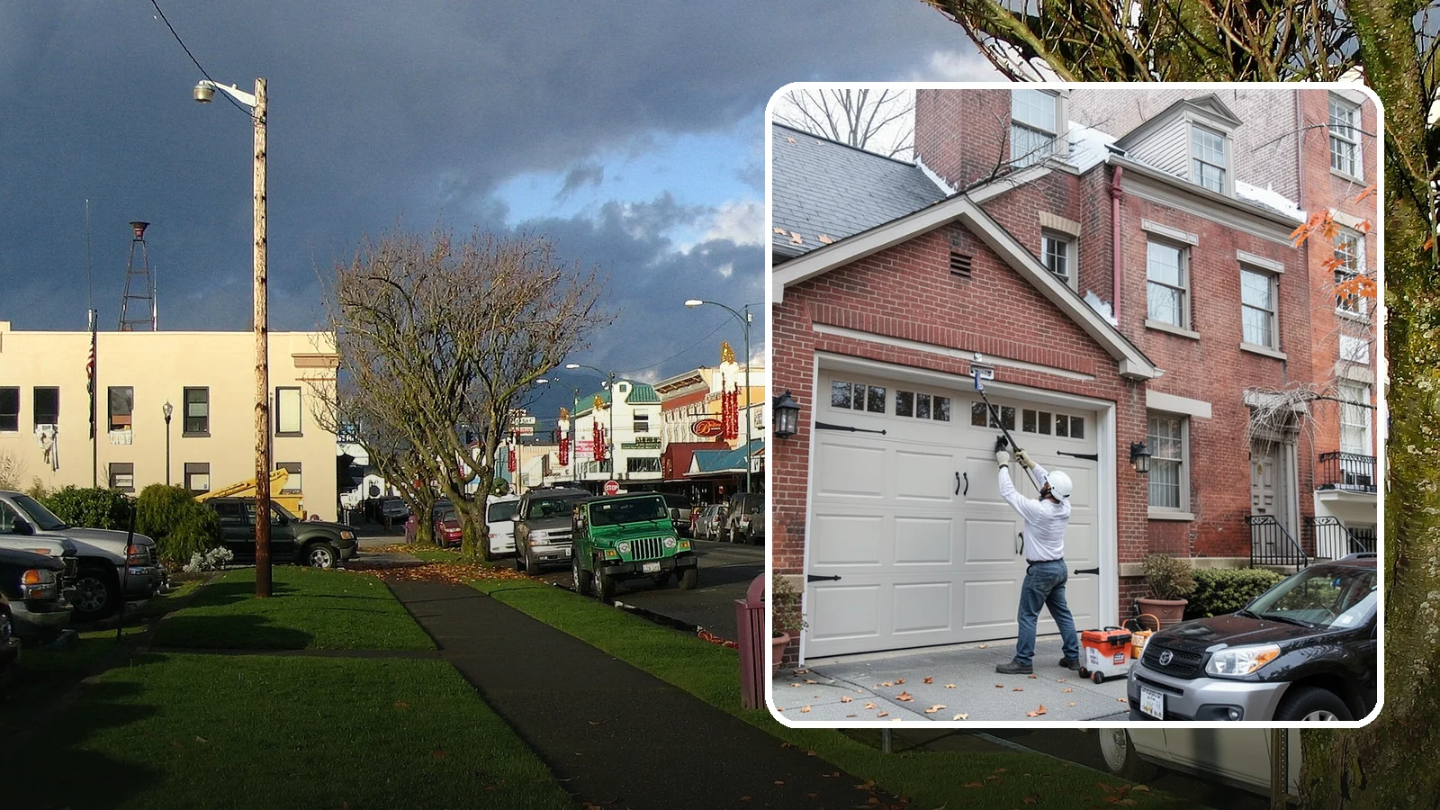 Carriage Garage Door Installation in Arlington, Snohomish County, WA - Installing carriage-style garage doors that bring classic swing-out charm with the ease of modern overhead operation.