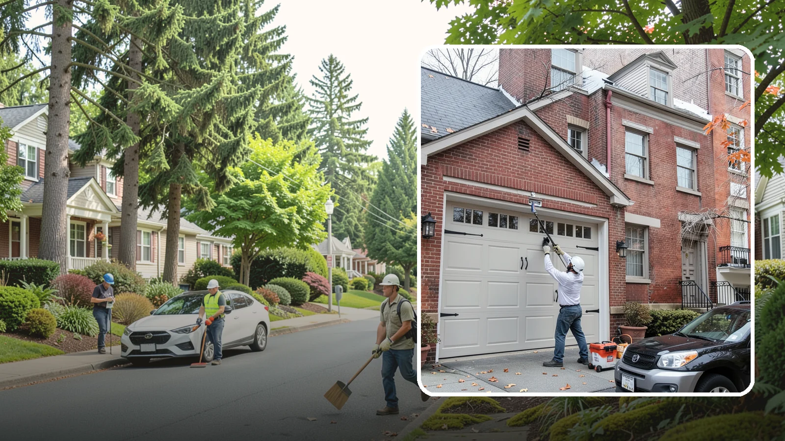 Carriage Garage Door Installation in Beaux Arts Village, King County, WA - Installing carriage-style garage doors that bring classic swing-out charm with the ease of modern overhead operation.