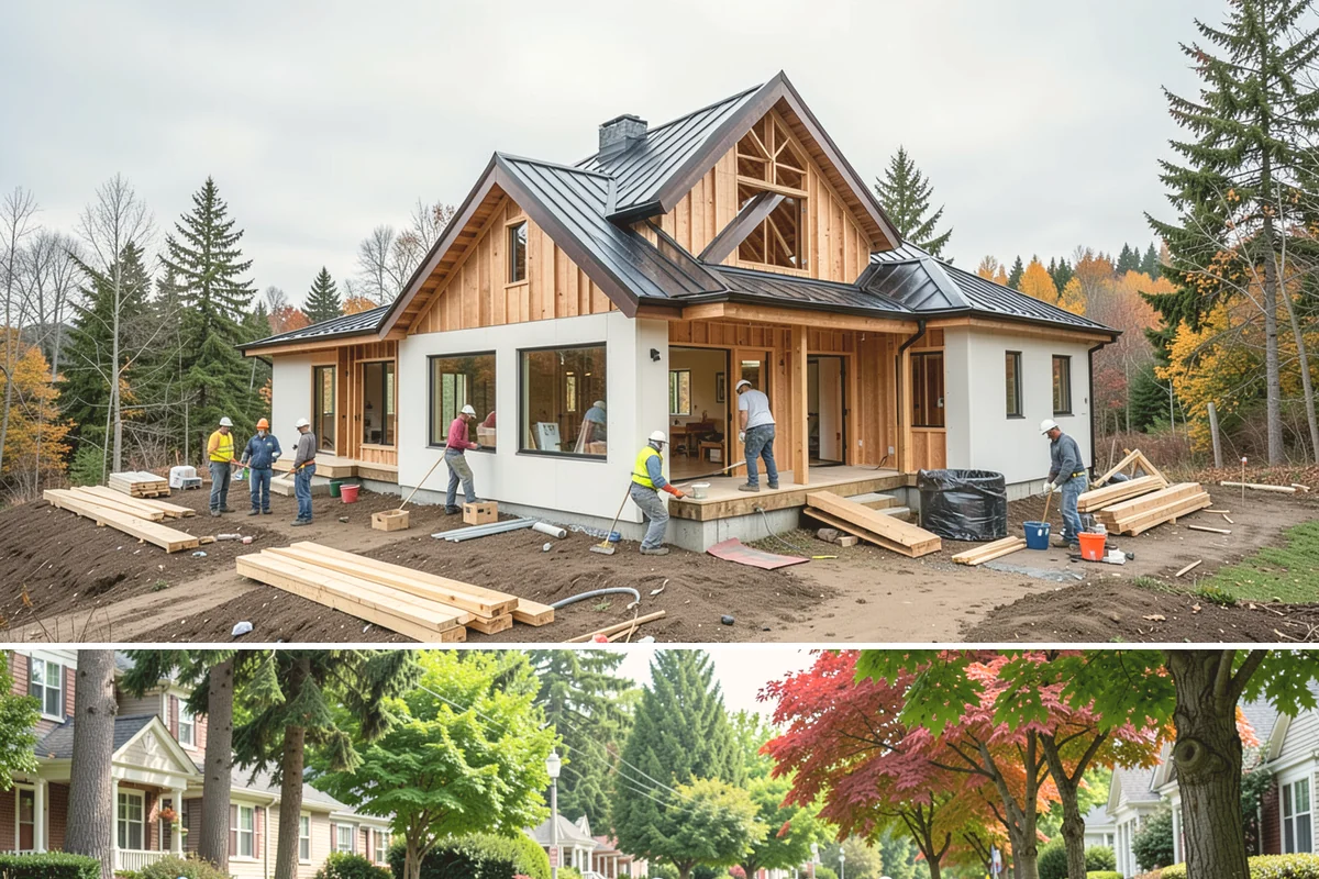 Carriage Garage Door Installation in Beaux Arts Village, King County, WA - These doors can be installed year-round, with fall a good time to seal the garage before winter.