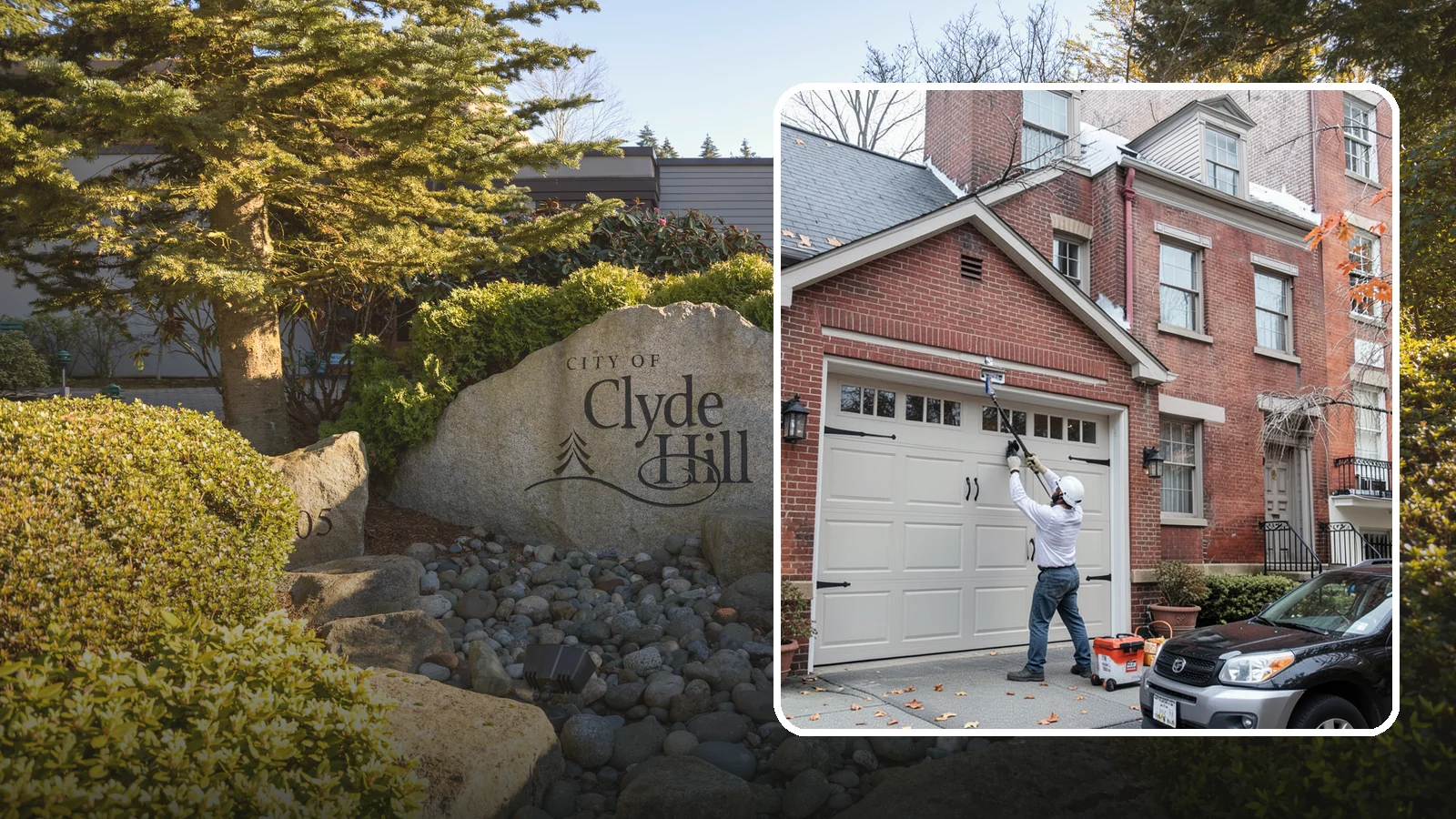 Carriage Garage Door Installation in Clyde Hill, King County, WA - Installing carriage-style garage doors that bring classic swing-out charm with the ease of modern overhead operation.