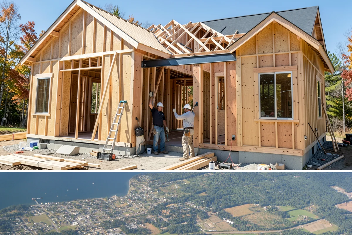 Carriage Garage Door Installation in Coupeville, Island County, WA - These doors can be installed year-round, with fall a good time to seal the garage before winter.