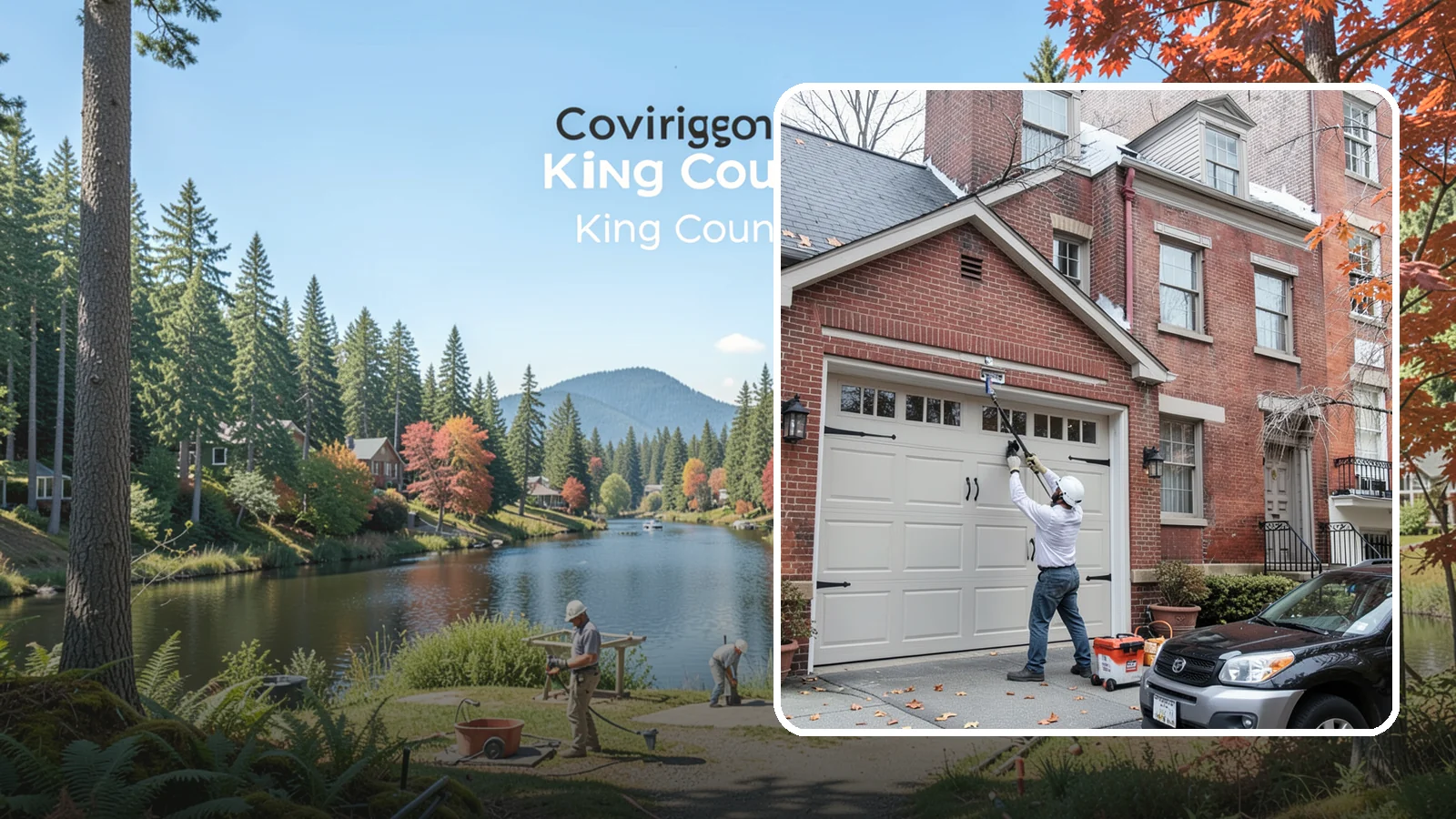 Carriage Garage Door Installation in Covington, King County, WA - Installing carriage-style garage doors that bring classic swing-out charm with the ease of modern overhead operation.