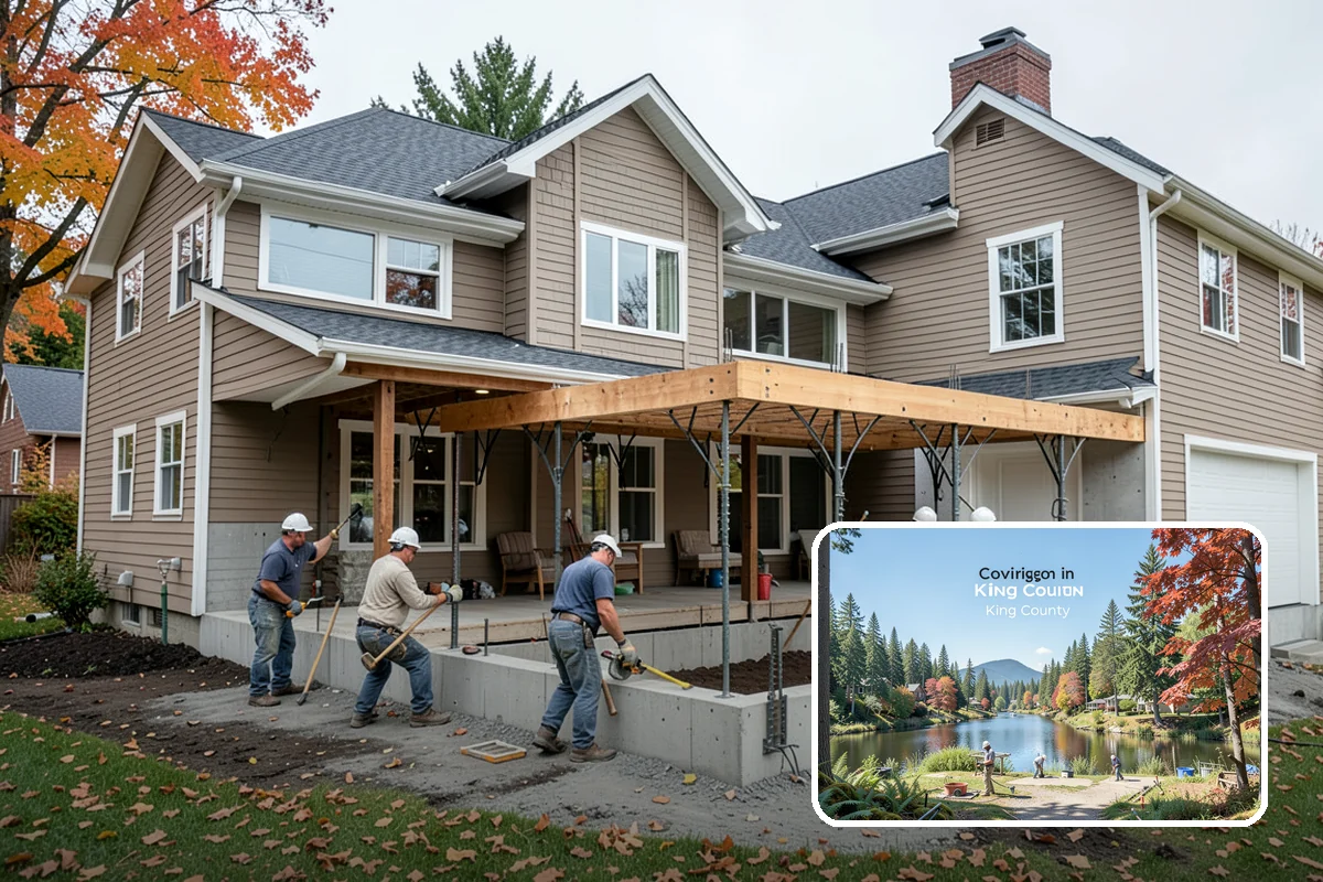 Carriage Garage Door Installation in Covington, King County, WA - Classic carriage look with modern overhead operation