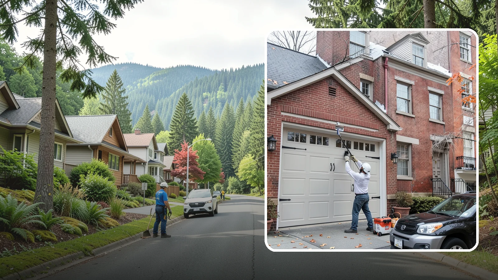 Carriage Garage Door Installation in Darrington, Snohomish County, WA - Installing carriage-style garage doors that bring classic swing-out charm with the ease of modern overhead operation.
