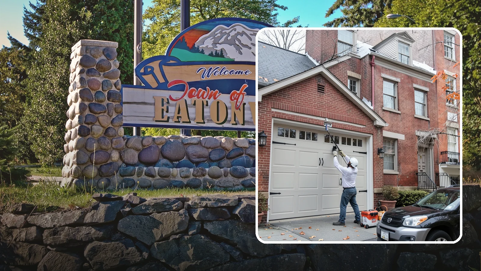 Carriage Garage Door Installation in Eatonville, Pierce County, WA - Installing carriage-style garage doors that bring classic swing-out charm with the ease of modern overhead operation.