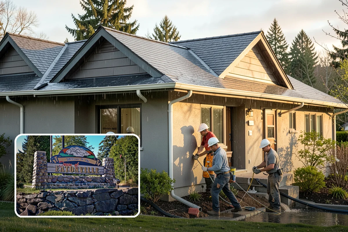 Carriage Garage Door Installation in Eatonville, Pierce County, WA - Classic carriage look with modern overhead operation