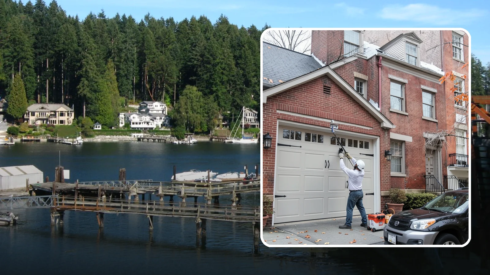 Carriage Garage Door Installation in Gig Harbor, Pierce County, WA - Installing carriage-style garage doors that bring classic swing-out charm with the ease of modern overhead operation.