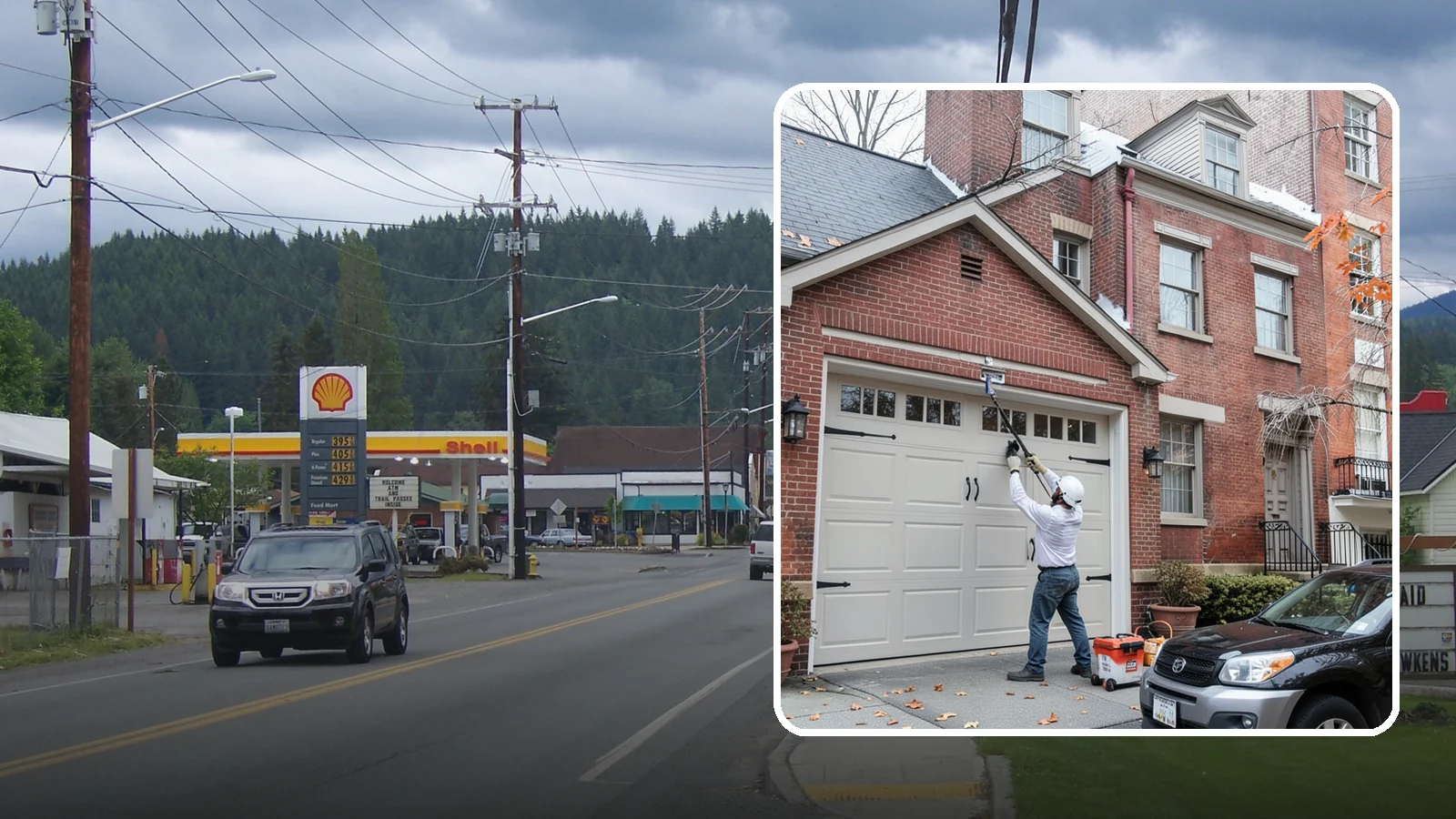 Carriage Garage Door Installation in Granite Falls, Snohomish County, WA - Installing carriage-style garage doors that bring classic swing-out charm with the ease of modern overhead operation.