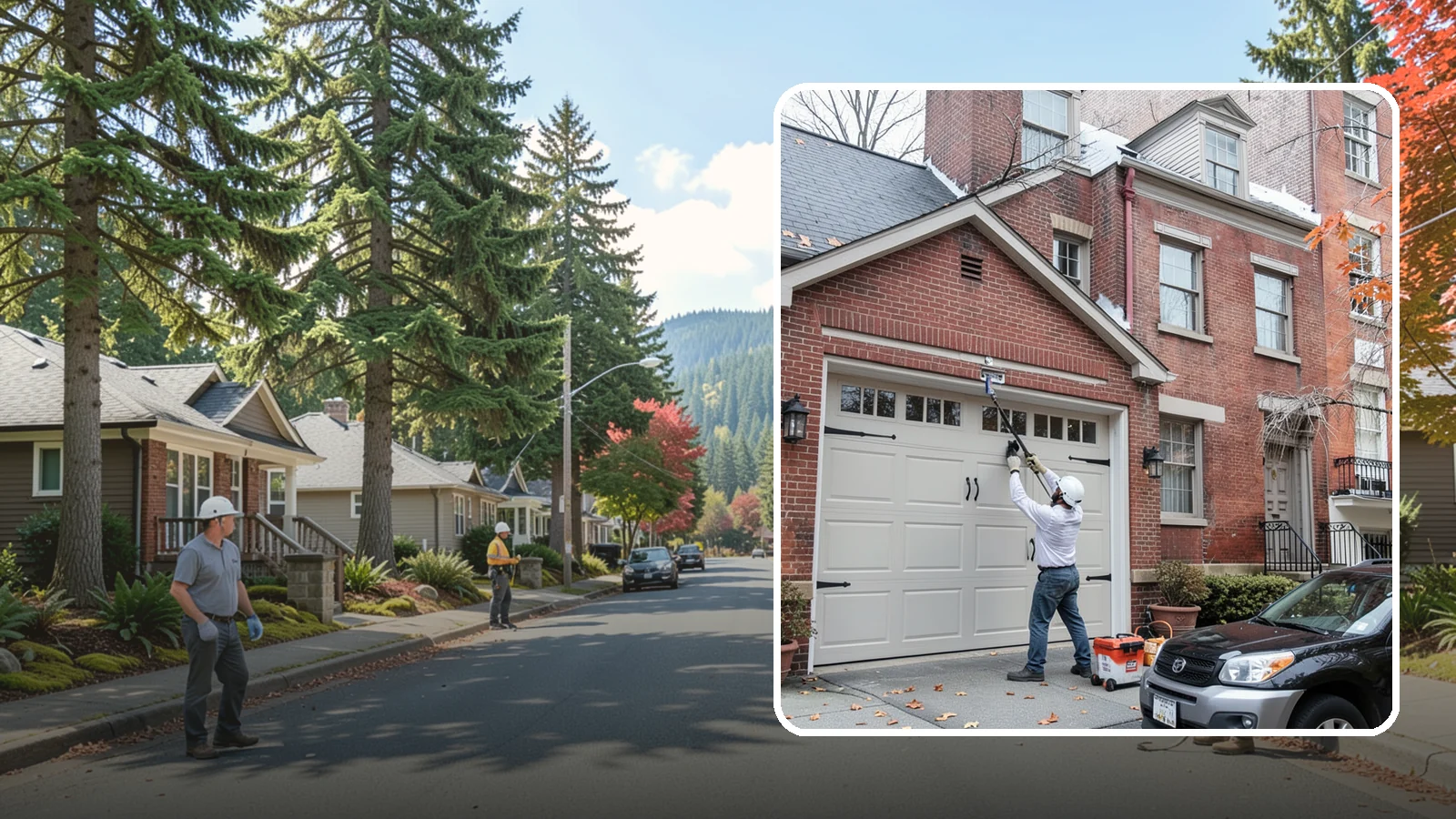 Carriage Garage Door Installation in Hunts Point, King County, WA - Installing carriage-style garage doors that bring classic swing-out charm with the ease of modern overhead operation.