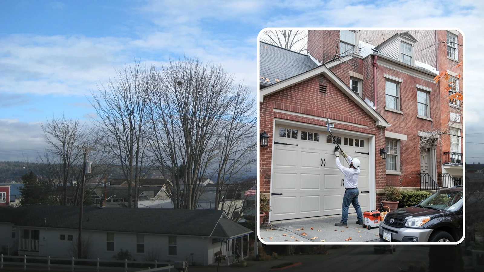 Carriage Garage Door Installation in Langley, Island County, WA - Installing carriage-style garage doors that bring classic swing-out charm with the ease of modern overhead operation.