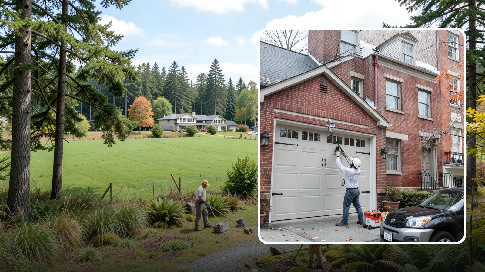 Carriage Garage Door Installation in Lyman, Skagit County, WA - Installing carriage-style garage doors that bring classic swing-out charm with the ease of modern overhead operation.