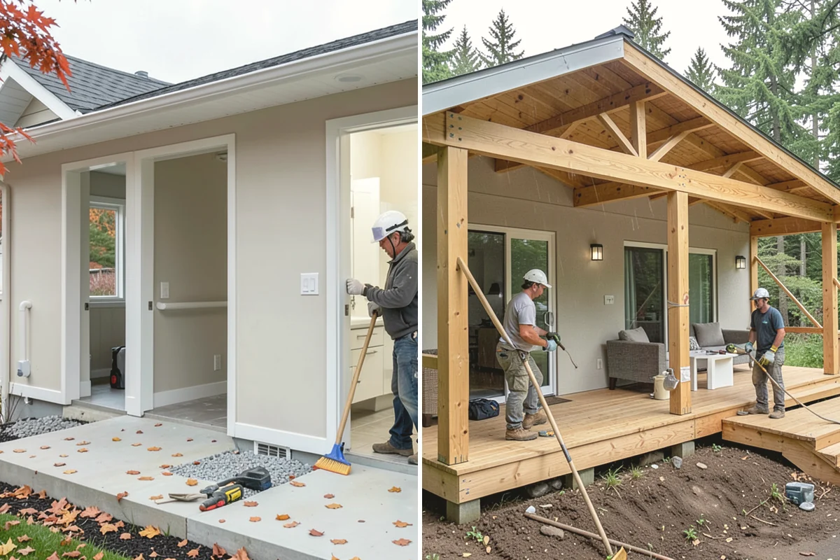 Carriage Garage Door Installation in Mercer Island, King County, WA - Confirm the opening and select the carriage door design