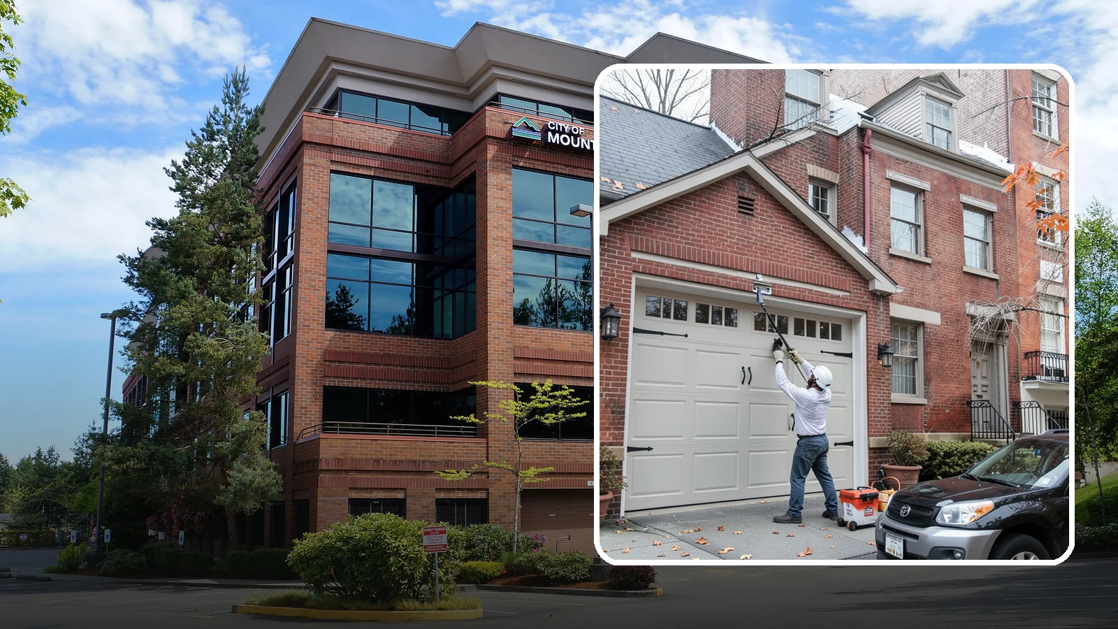 Carriage Garage Door Installation in Mountlake Terrace, Snohomish County, WA - Installing carriage-style garage doors that bring classic swing-out charm with the ease of modern overhead operation.