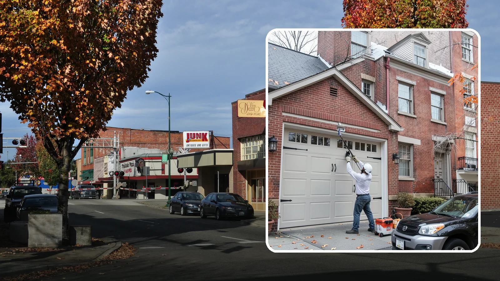 Carriage Garage Door Installation in Puyallup, Pierce County, WA - Installing carriage-style garage doors that bring classic swing-out charm with the ease of modern overhead operation.