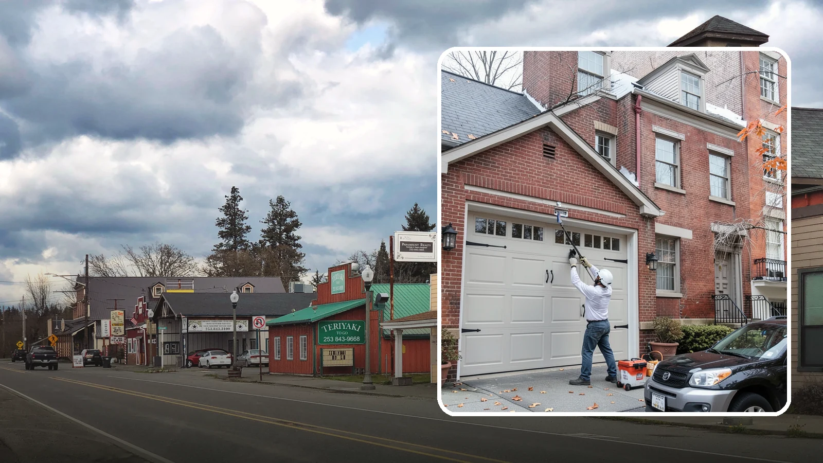 Carriage Garage Door Installation in Roy, Pierce County, WA - Installing carriage-style garage doors that bring classic swing-out charm with the ease of modern overhead operation.