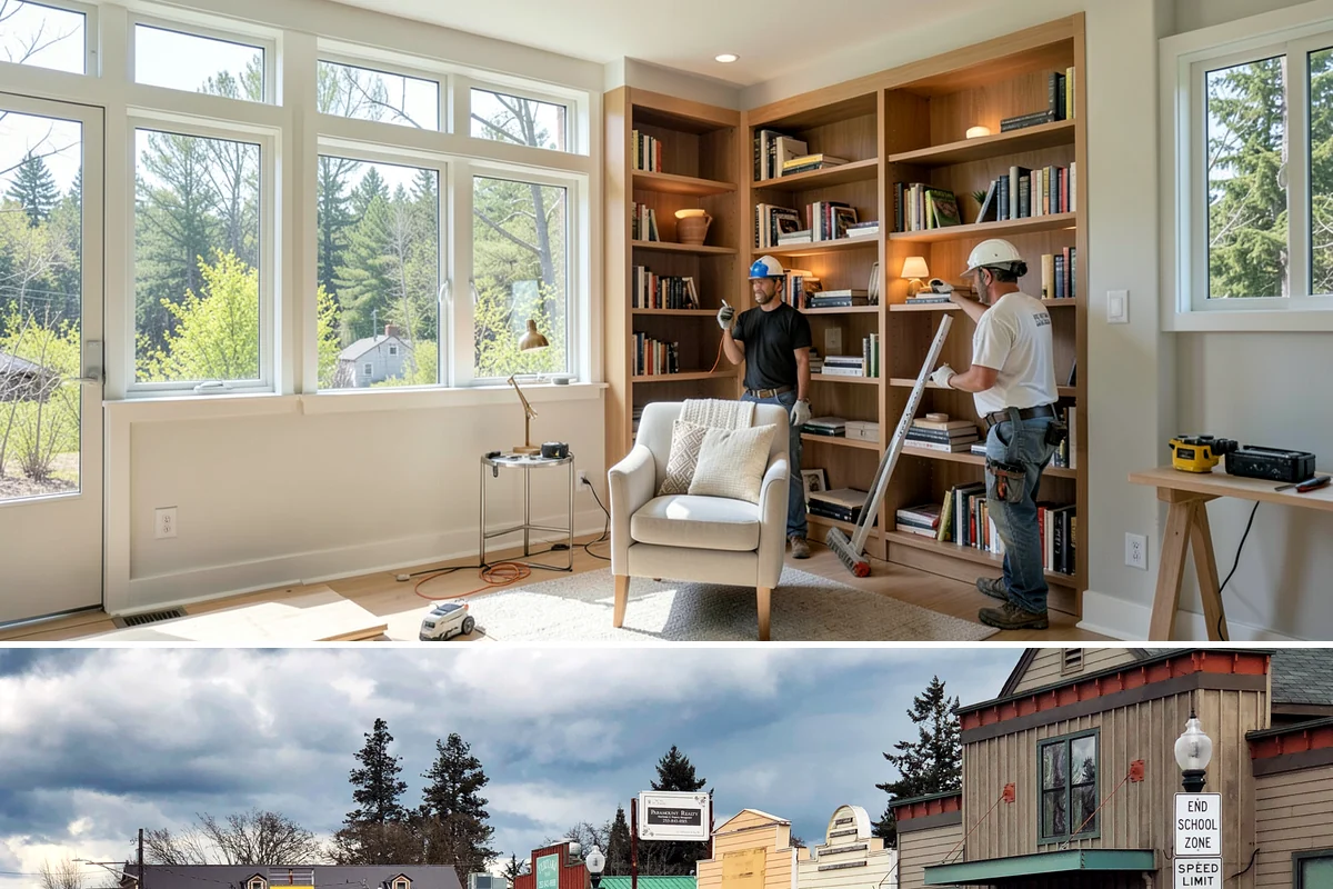 Carriage Garage Door Installation in Roy, Pierce County, WA - These doors can be installed year-round, with fall a good time to seal the garage before winter.