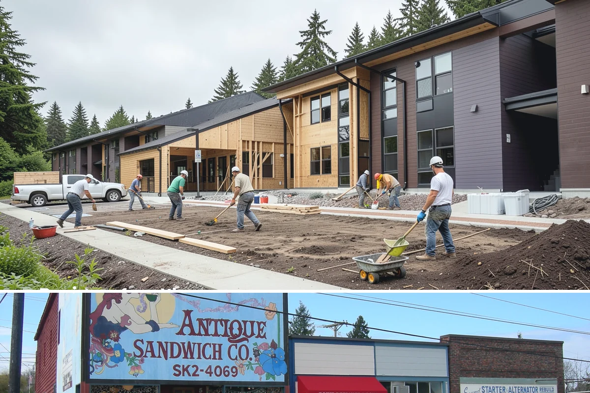 Carriage Garage Door Installation in Ruston, Pierce County, WA - These doors can be installed year-round, with fall a good time to seal the garage before winter.