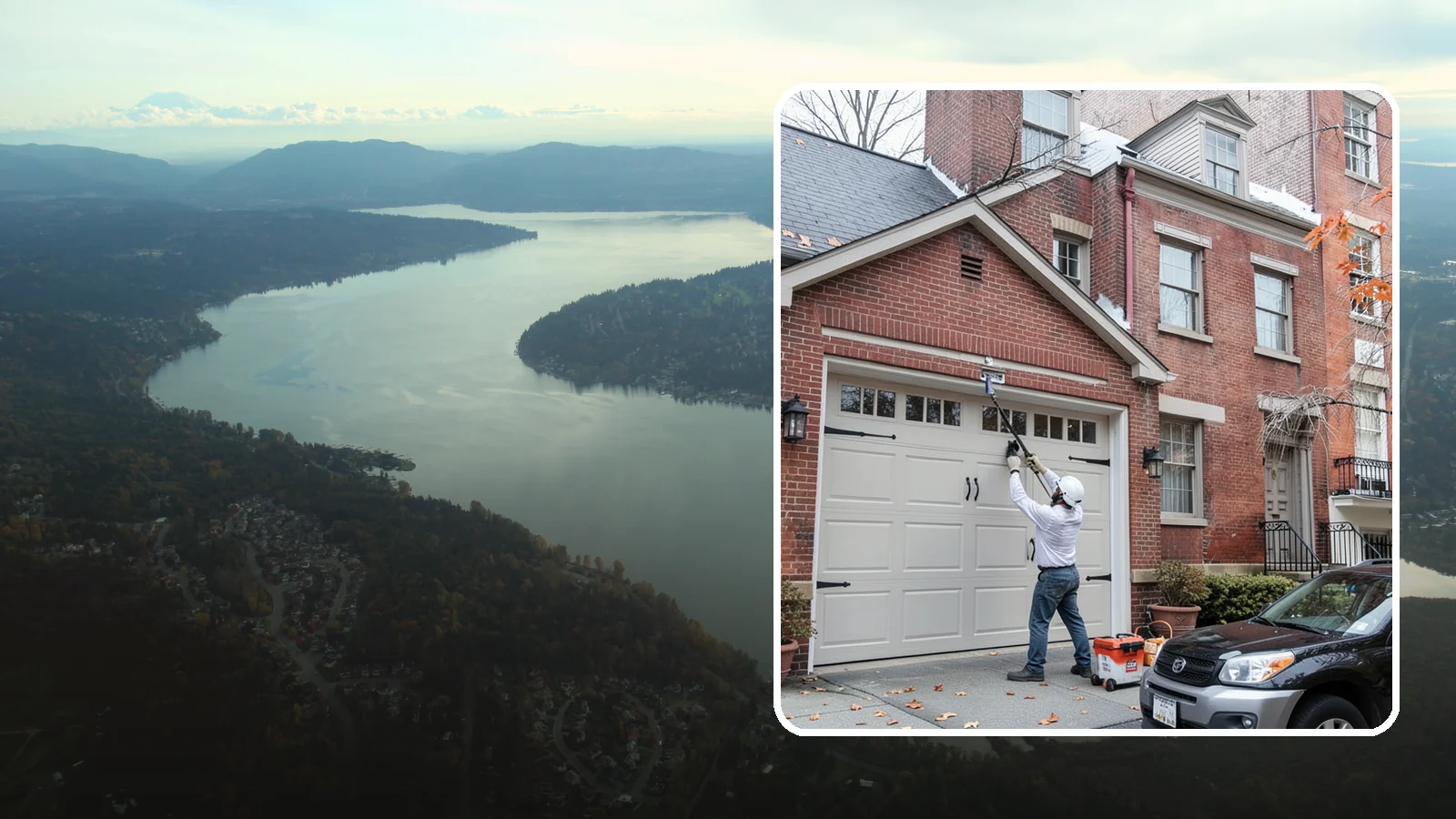 Carriage Garage Door Installation in Sammamish, King County, WA - Installing carriage-style garage doors that bring classic swing-out charm with the ease of modern overhead operation.