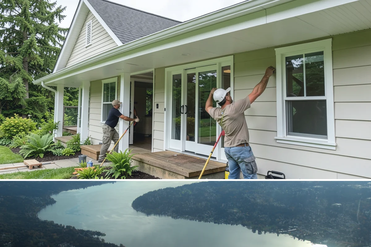 Carriage Garage Door Installation in Sammamish, King County, WA - These doors can be installed year-round, with fall a good time to seal the garage before winter.
