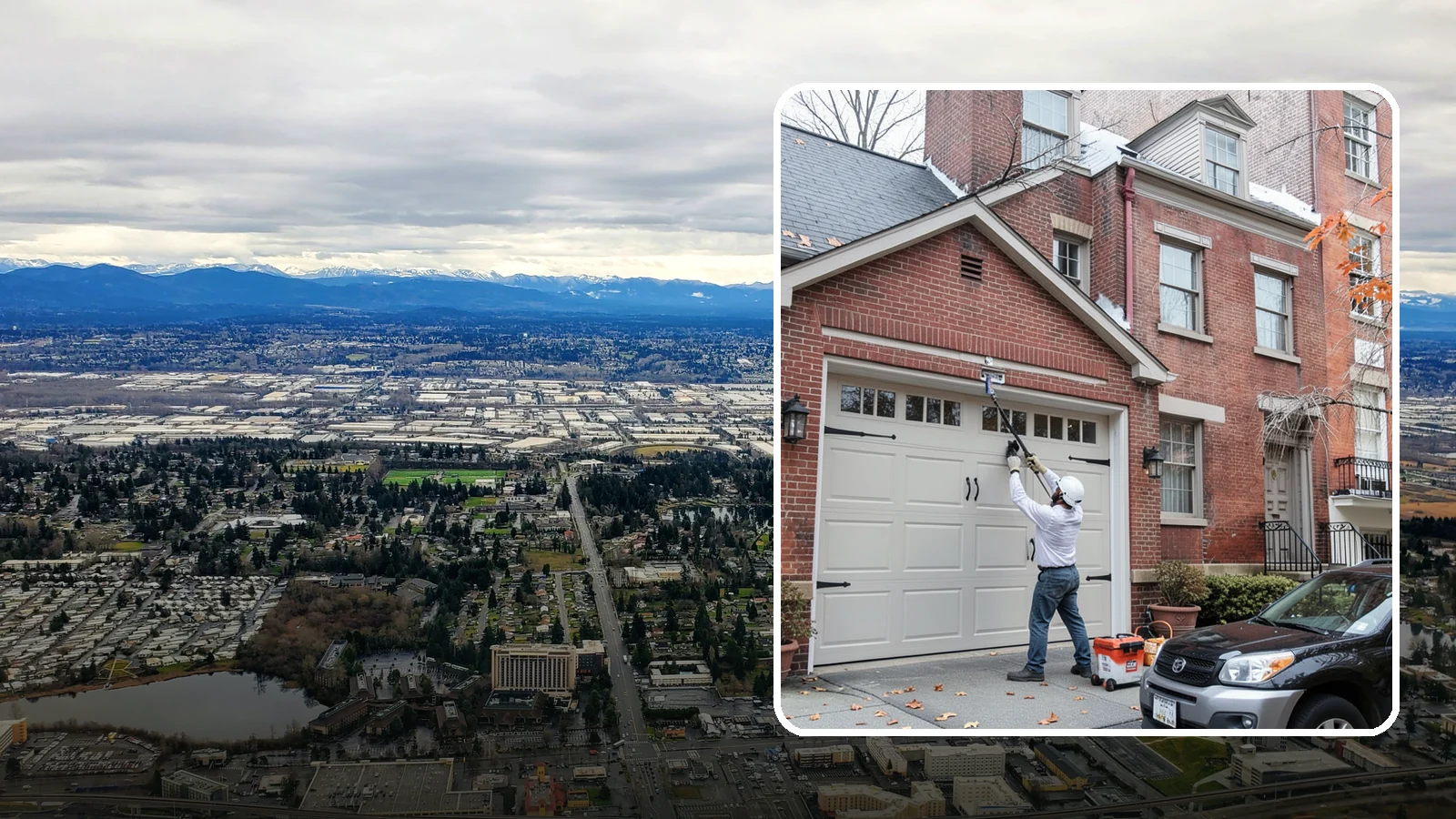 Carriage Garage Door Installation in SeaTac, King County, WA - Installing carriage-style garage doors that bring classic swing-out charm with the ease of modern overhead operation.