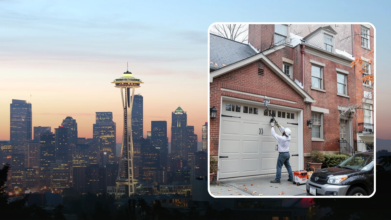 Carriage Garage Door Installation in Seattle, King County, WA - Installing carriage-style garage doors that bring classic swing-out charm with the ease of modern overhead operation.