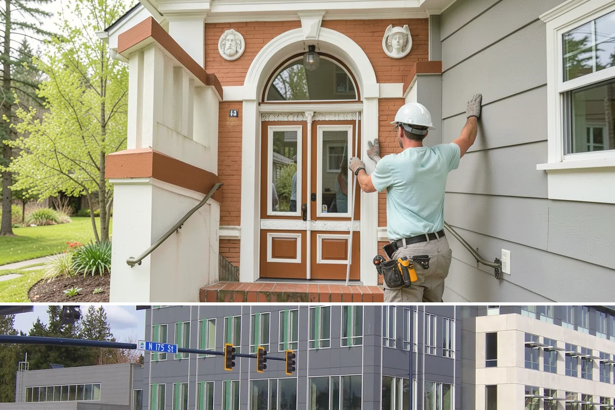 Carriage Garage Door Installation in Shoreline, King County, WA - These doors can be installed year-round, with fall a good time to seal the garage before winter.