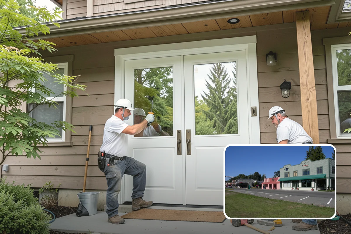 Carriage Garage Door Installation in Snoqualmie, King County, WA - Classic carriage look with modern overhead operation