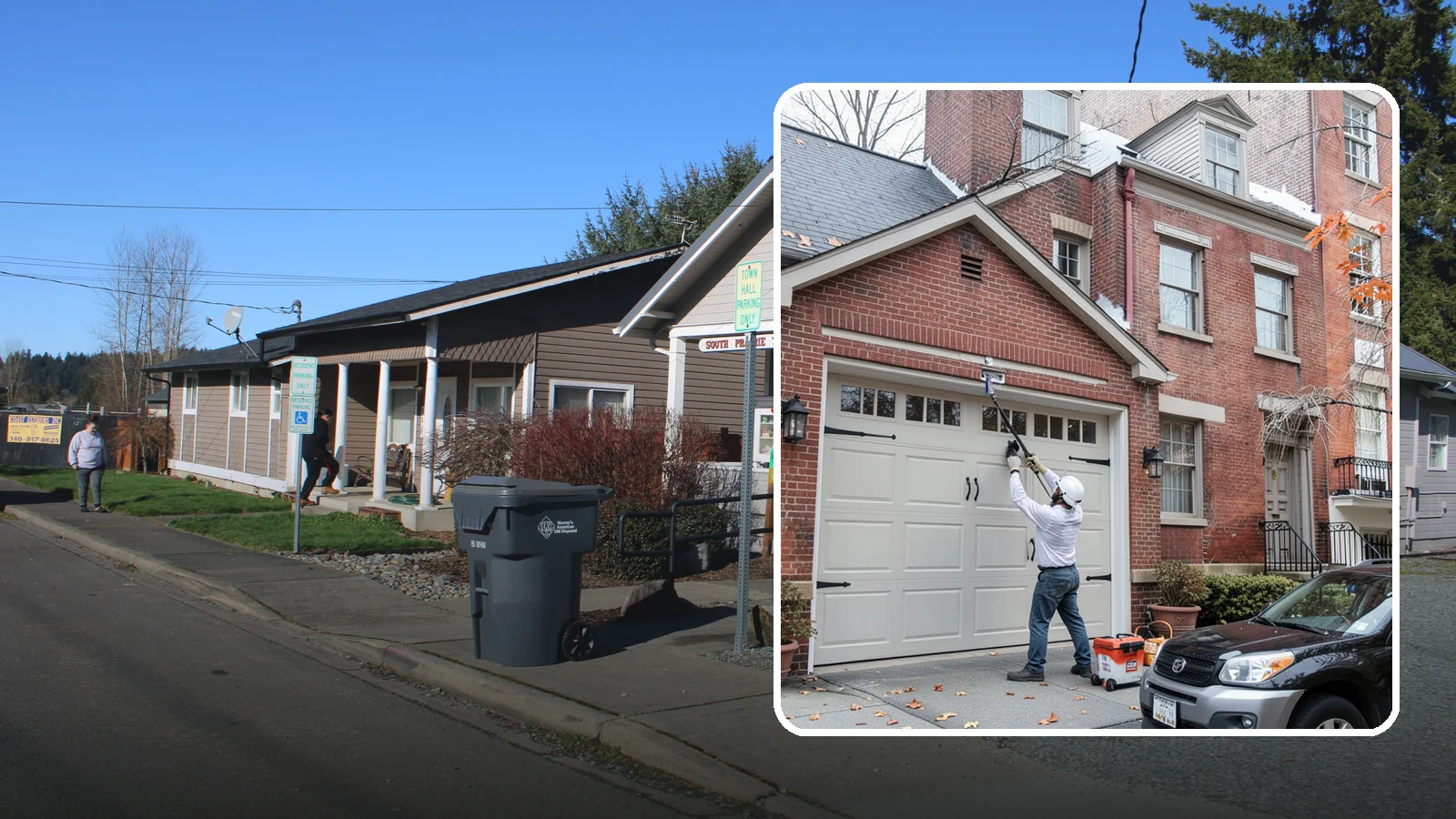 Carriage Garage Door Installation in South Prairie, Pierce County, WA - Installing carriage-style garage doors that bring classic swing-out charm with the ease of modern overhead operation.