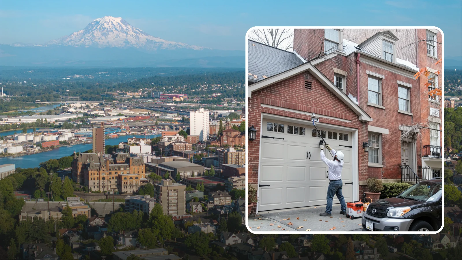 Carriage Garage Door Installation in Tacoma, Pierce County, WA - Installing carriage-style garage doors that bring classic swing-out charm with the ease of modern overhead operation.