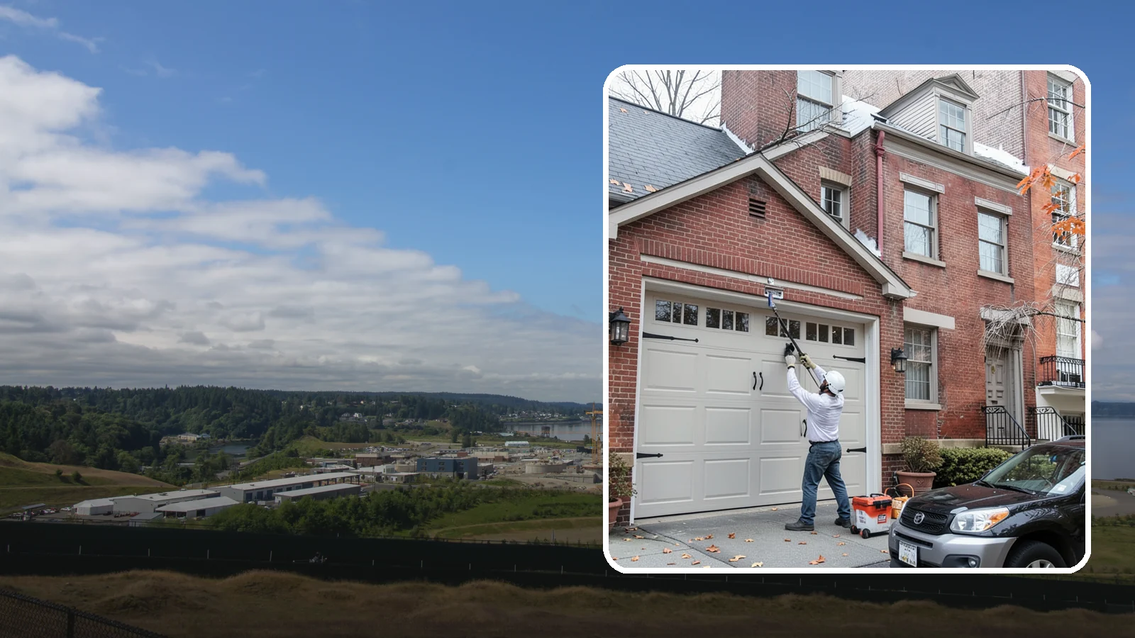 Carriage Garage Door Installation in University Place, Pierce County, WA - Installing carriage-style garage doors that bring classic swing-out charm with the ease of modern overhead operation.