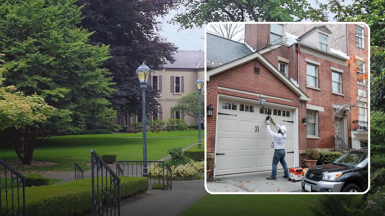 Carriage Garage Door Installation in Woodinville, King County, WA - Installing carriage-style garage doors that bring classic swing-out charm with the ease of modern overhead operation.