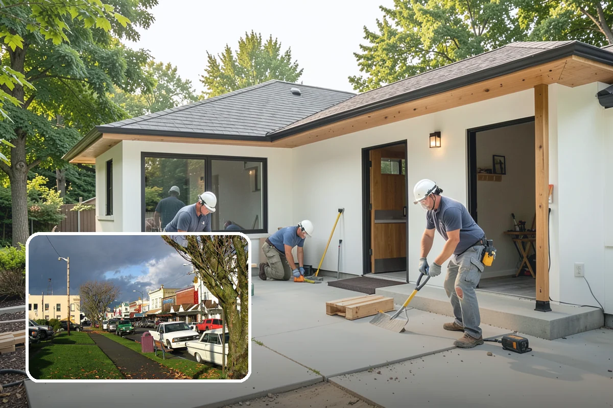 Carriage House Construction in Arlington, Snohomish County, WA - Vehicle storage and living space in one structure