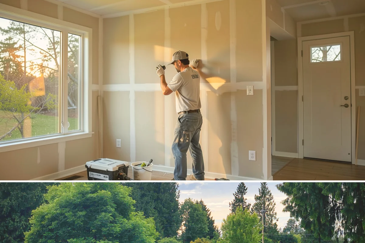Carriage House Construction in Bonney Lake, Pierce County, WA - Given the substantial exterior construction, the carriage house shell is best built during the drier late-spring-to-early-fall...