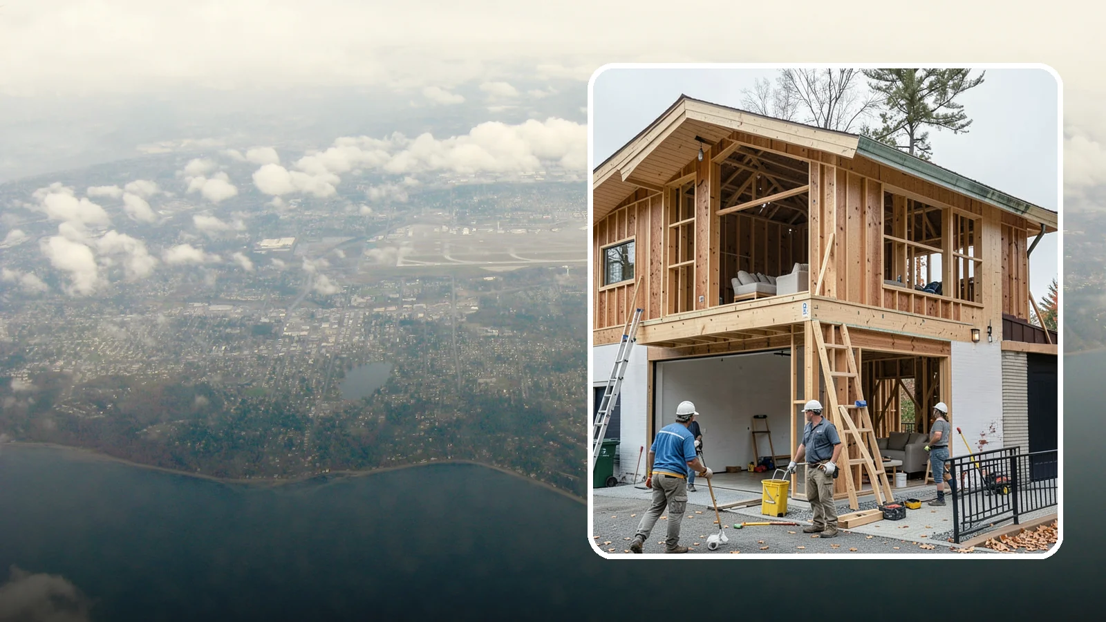 Carriage House Construction in Burien, King County, WA - Carriage house construction that pairs vehicle storage below with private living space above on your Western Washington lot.