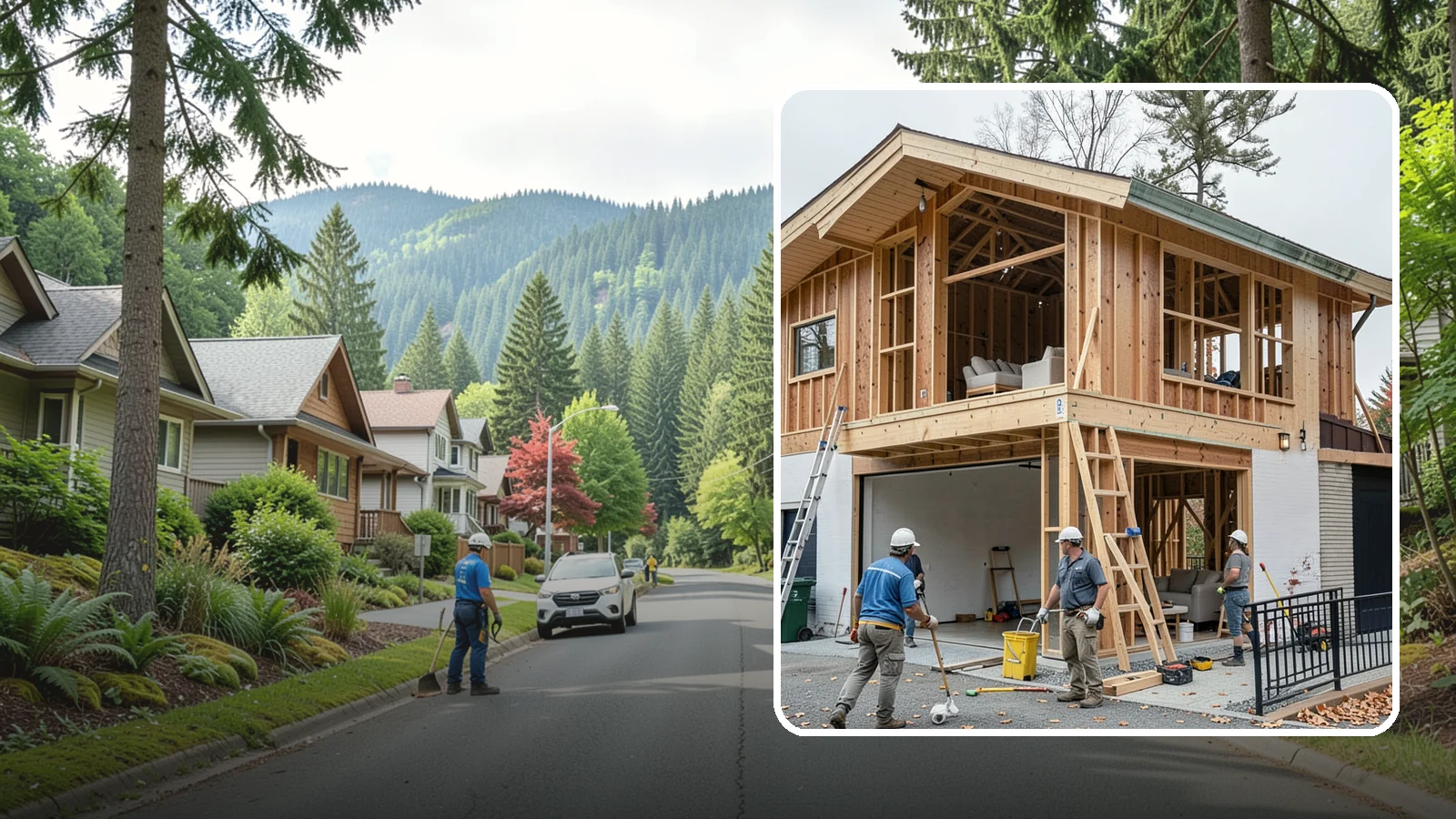 Carriage House Construction in Darrington, Snohomish County, WA - Carriage house construction that pairs vehicle storage below with private living space above on your Western Washington lot.