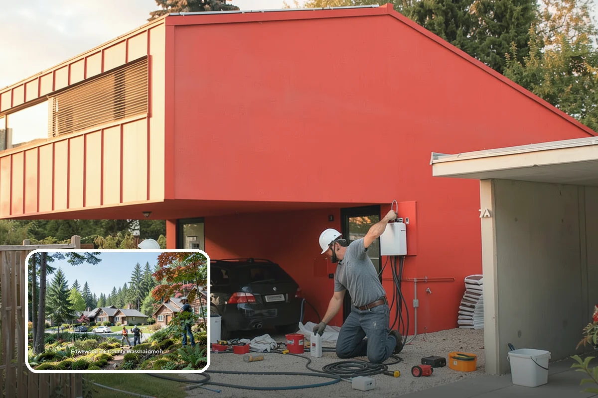 Carriage House Construction in Edgewood, Pierce County, WA - Vehicle storage and living space in one structure